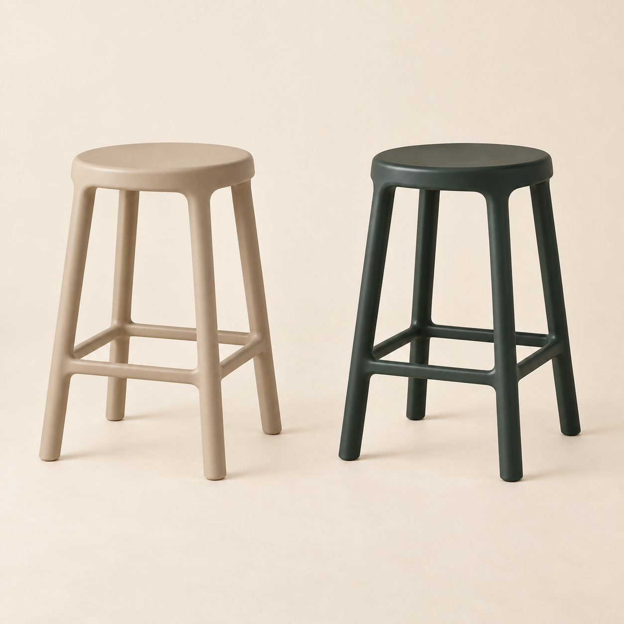 Drift Tall Stool in Sand and Ink