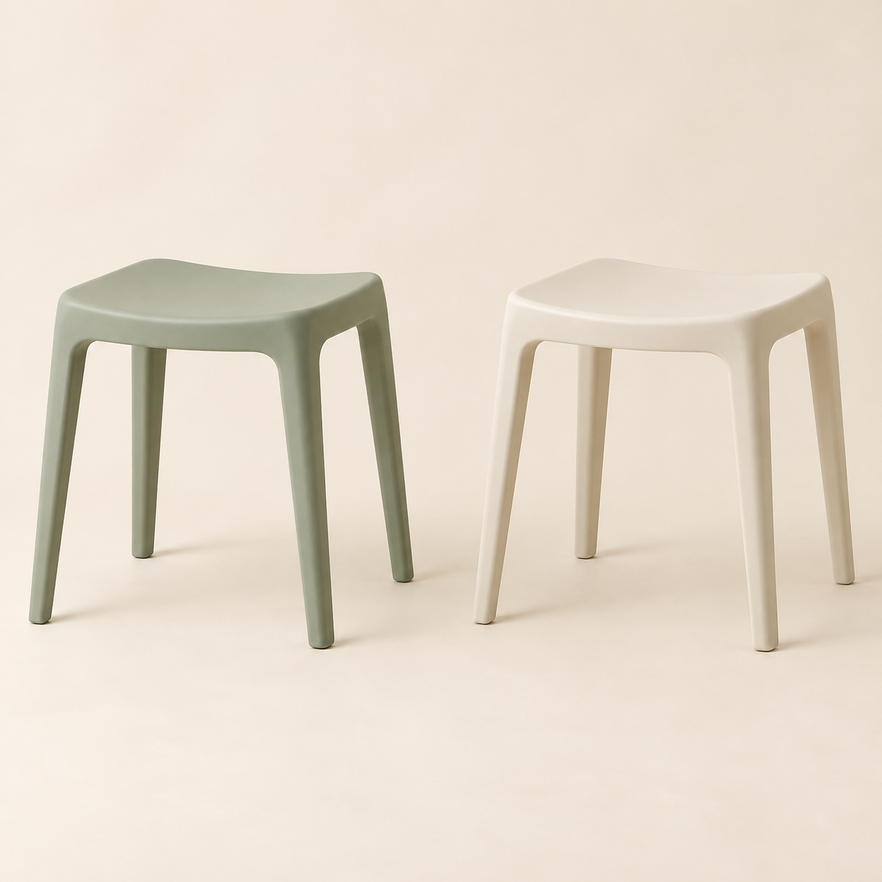 Harbor Seat Stool in Sage and Cream
