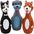 3 Pack 5.7 Inch Squeaky Latex Dog Toys Standing Stick Dog Dog Toy Puppy Fetch Interactive Play for Small Dogs